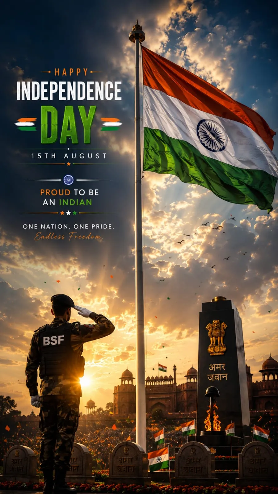 Independence Day — Graphic design and visual media work by Subham Kushwaha